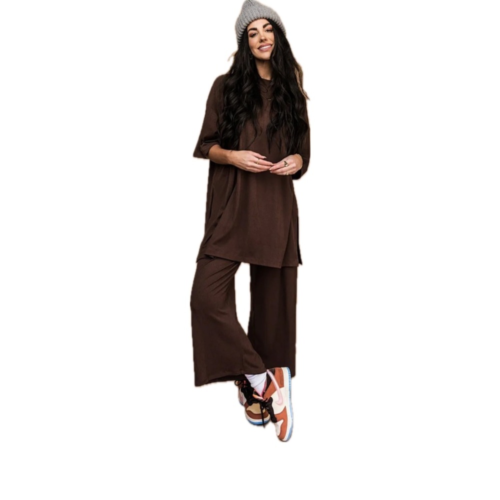Dressed in Lala: Lex Ribbed Playsuit in Mocha